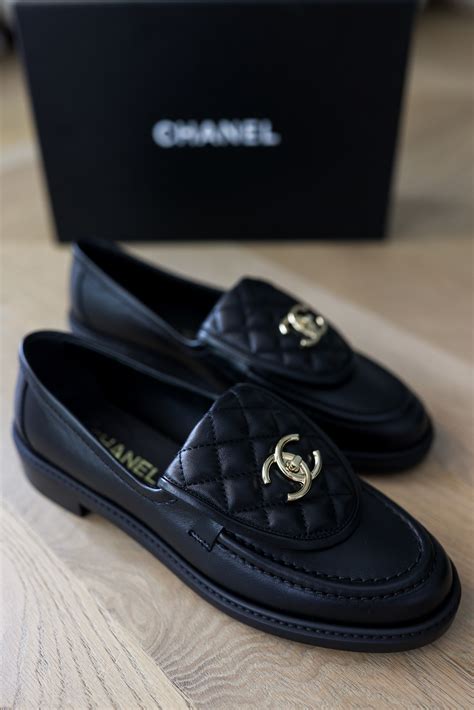 chanel loafer slides|chanel lambskin loafers.